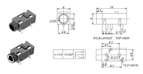 东莞市桥头晨熙电子制品厂 专业生产PJ-320 DIP 3.5耳机母座与电源插座